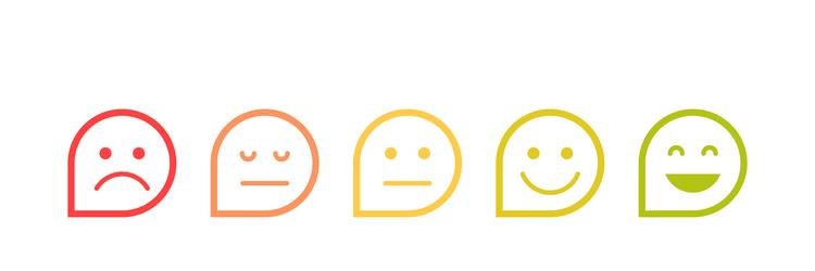 customer feedback facial expressions vector