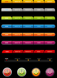 Modern Web Buttons vector image