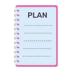 Spiral Notebook To-Do List Template vector image