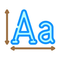 typography ux ui design color icon vector image