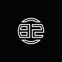 Bz logo monogram with slash style design template Vector Image