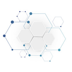 molecular connection structure vector image