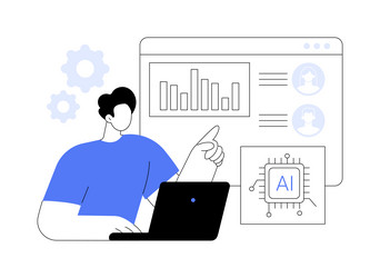 ai-powered predictive customer sentiment analysis vector image
