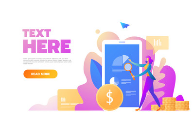 data analysis and analytics concept digital vector image