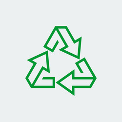 eco recycle sign icon in thin line style vector