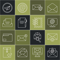 set line mail and e-mail received message concept vector image