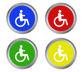 disabled button icon in on white background vector image