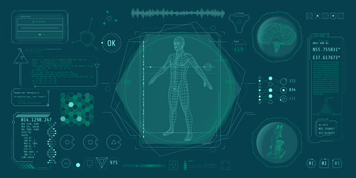 hud interface design for decoding big data vector image