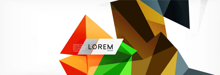 mosaic triangular low poly style abstract vector image