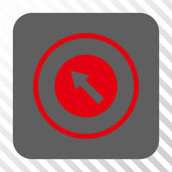 up-left rounded arrow square button vector image