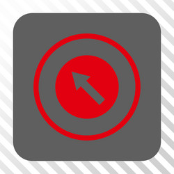 Up-left rounded arrow square button vector