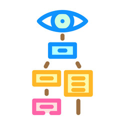 visual hierarchy ux ui design color icon vector image