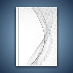 abstract swoosh grey wave brochure template vector