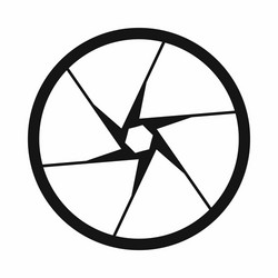 camera shutter aperture icon simple style vector image