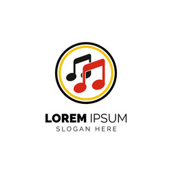 music logo template design icon Vector Image