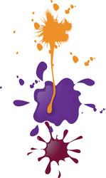 paint blobs vector image