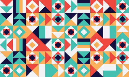 Simple geometric pattern bright color vector