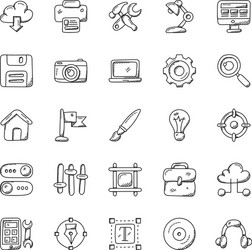 collection of web design and development i vector image