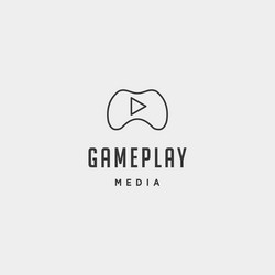 play button game logo concept design icon element vector image