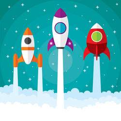 Rocket Lift Off Vector Images (over 110)