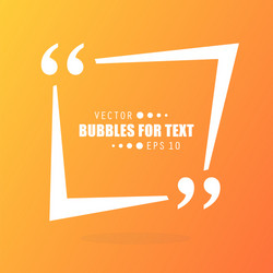 abstract concept empty speech square quote vector image