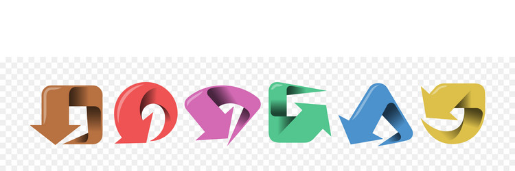 arrow and direction pointer signs set vector image