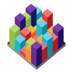 abstract bar group isolate colorful vector image