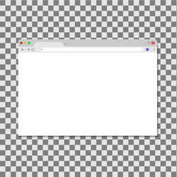 browser window isolated on transparent background vector