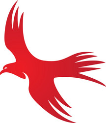 Falcon bird logo abstract design template Vector Image
