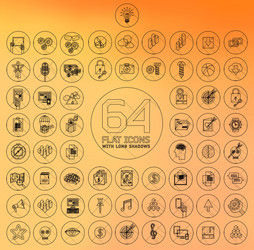 Modern thin line icons for web and mobile vector