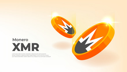 Monero coin xmr crypto currency themed banner vector