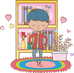 Teenager boy cartoon design vector