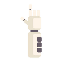 white robot hand pointing up with index finger vector image