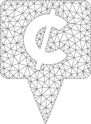 cent map pointer polygonal frame mesh vector image