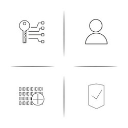 internet technologies simple linear icon vector image