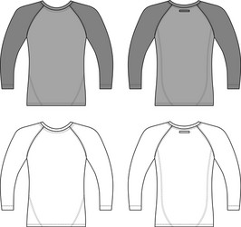 Man's T-Shirt Front & Back Templates Vector Image
