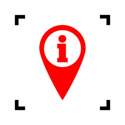 map pointer with information sign red vector image