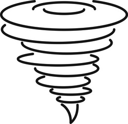 Tornado icon outline style vector