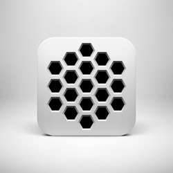 white abstract app icon button template vector image