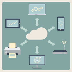 cloud computing technology abstract background vector image