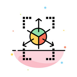 Prototype grid database chart abstract flat color vector