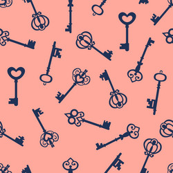 seamless pattern with keys design for fabric tex vector image