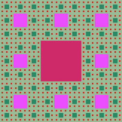 sierpinski carpet patterns in fractal style vector image