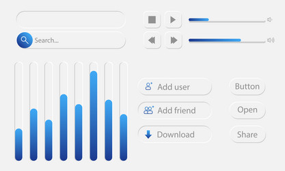 Ui ux admin panel layout template with hud vector