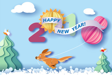 happy new year card Vector Image