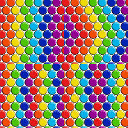 Set of seamless patterns with rainbow candy button vector