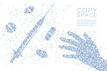 abstract geometric circle dot molecule particle vector image