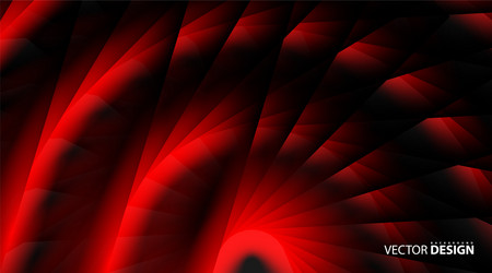 abstract lines glow red in a twisted dark shiny vector image