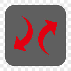exchange arrows rounded square button vector image