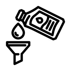 Oil change car mechanic line icon vector